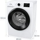 Gorenje WPNEI72A1SWIFI fehér, elöltöltős, max.1200ford., 7 kg, mosógép