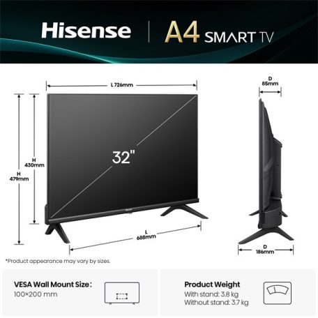 Hisense 32" 32A4Q HD Ready Smart LED TV