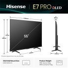 Hisense 55" 55E7QPRO 4K UHD Smart Gamer QLED TV