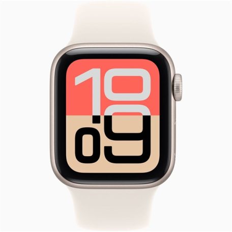 Apple Watch SE3 GPS-es (40mm) csillagfény alumínium tok, csillagfény M/L sportszíjas okosóra