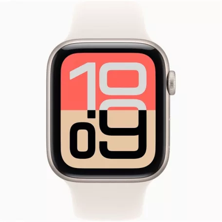 Apple Watch SE3 Cellular (44mm) csillagfény alumínium tok, csillagfény M/L sportszíjas okosóra
