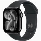 Apple Watch S11 GPS-es (42mm) kozmoszfekete alumínium tok, fekete S/M sportszíjas okosóra