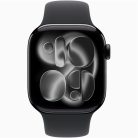 Apple Watch S11 GPS-es (42mm) kozmoszfekete alumínium tok, fekete S/M sportszíjas okosóra