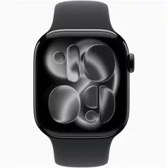   Apple Watch S11 GPS-es (42mm) kozmoszfekete alumínium tok, fekete M/L sportszíjas okosóra