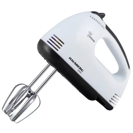 Hausberg HB-4112NG 250W-os fehér-fekete réz motorral, 7 sebességes kézimixer