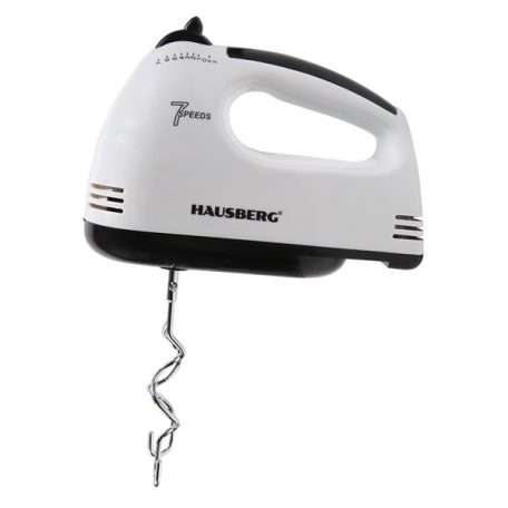 Hausberg HB-4112NG 250W-os fehér-fekete réz motorral, 7 sebességes kézimixer