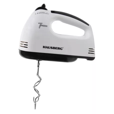 Hausberg HB-4112NG 250W-os fehér-fekete réz motorral, 7 sebességes kézimixer