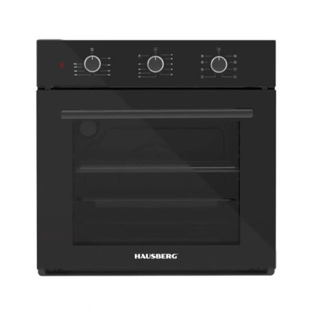 Hausberg HB-8044NG fekete, beépíthető, 58L, 1600W, grill, turbóventilátorral sütő