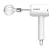 Hausberg HB-4110 20W fehér akkumulátoros kézi mixer, 800mAh