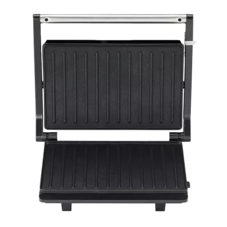 Hausberg HB-539IN 1300W fekete kontakt grill szendvicssütő, állítható termosztát, rozsdamentes ház
