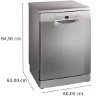 Bosch  SMS2HVI06E inox, programok száma:5, szabadonálló, 14 terítékes mosogatógép