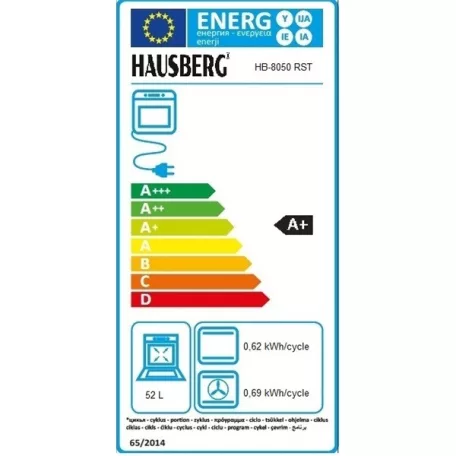 Hausberg HB-8050RST bézs, rusztikus, beépíthető, sütőtér:57L, grill, légkeveréses sütő