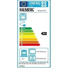   Hausberg HB-8055RST fekete-arany, rusztikus, beépíthető, sütőtér:57L, grill, légkeveréses sütő