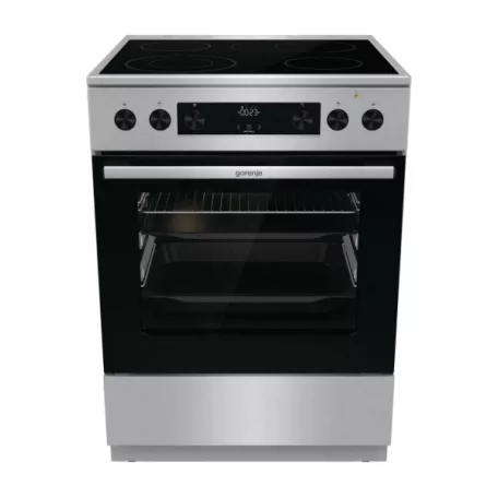 Gorenje GECS6C70XPA inox-fekete, szabdonálló, kerámialapos, főzőzóna:4, sütőtér:71L, tűzhely