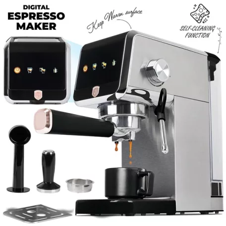 Berlinger Haus BH/9622 Black Rose Collection fekete- rózsaarany espresso kávéfőző