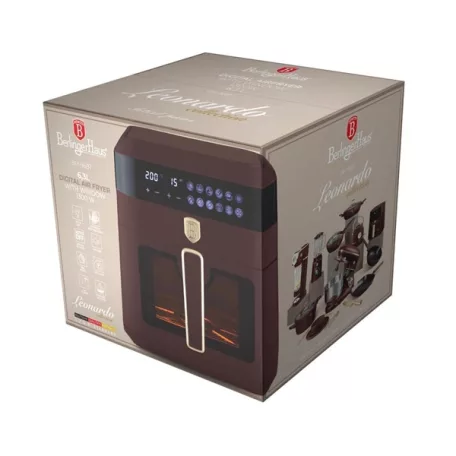 Berlinger Haus BH/9687 Leonardo Collection matt bordó 6,3 L forrólevegős sütő