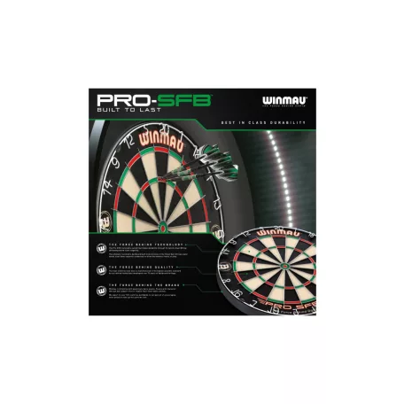Darts tábla sisal WINMAU PRO SFB, gömbölyű dróttal