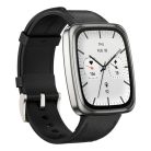 Amazfit Active 2 (Square) Black Leather Prérmium NFC fekete okosóra