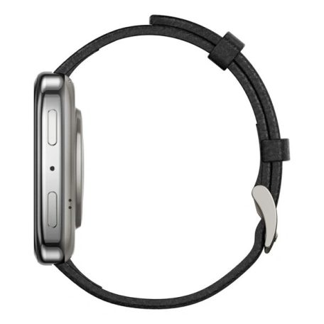 Amazfit Active 2 (Square) Black Leather Prérmium NFC fekete okosóra