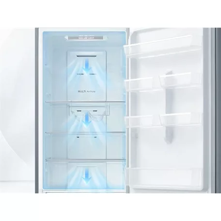 Midea MDRB489FGE02OE inox, alulfagyasztós, Hűtő: 247L, Fagyasztó:83L, No frost hűtőszekrény
