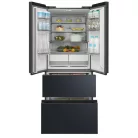 Midea MDRF600BIE70 inox, négyajtós, Hűtő:276L, Fagyasztó:159L, No frost hűtőszekrény