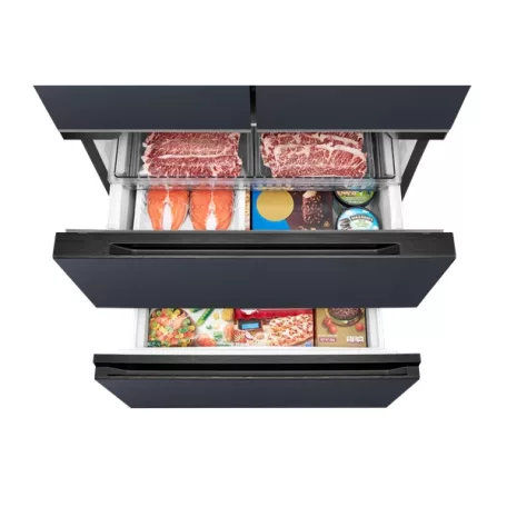 Midea MDRF600BIE70 inox, négyajtós, Hűtő:276L, Fagyasztó:159L, No frost hűtőszekrény