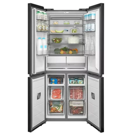 Midea MDRM587BIE70 inox, négyajtós, Hűtő:276L, Fagyasztó:150L, No frost hűtőszekrény