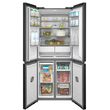 Midea MDRM587BIE70 inox, négyajtós, Hűtő:276L, Fagyasztó:150L, No frost hűtőszekrény