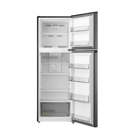 Midea MDRT385MTE46 inox, felülfagyasztós, Hűtő:206L, Fagyasztó:60L, No frost hűtőszekrény