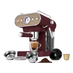   Berlinger Haus BH/9855 3in1 matt bordó espresso kávéfőző