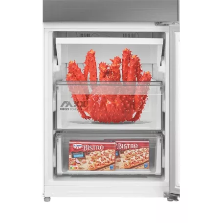Midea MDRB600MME46 Space master inox, alulfagyasztós, Hűtő: 313L, Fagyasztó:130L, Total No frost hűtőszekrény