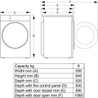 Hisense DH3S802BW3 Hőszivattyús szárítógép 8KG A+++
