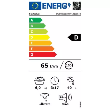 Electrolux EW6TN5061FH Felültöltős mosógép
