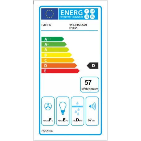 Faber elszívó 60cm hátsó/felső kivezetéssel Inox
