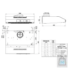 Faber741 Páraelszívó  beépíthető 50cm Inox
