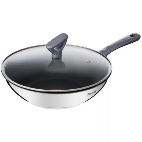 TEFAL SERPENYŐ WOK + FEDŐ 28 CM DAILY COOK