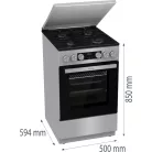 Gorenje GK5C42SH-B Kombinált tűzhely Szürke fémt.