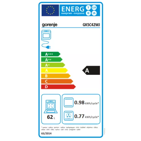 Gorenje GK5C42WJ Kombinált tűzhely Fehér fémt.