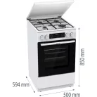 Gorenje GK5C42WJ Kombinált tűzhely Fehér fémt.