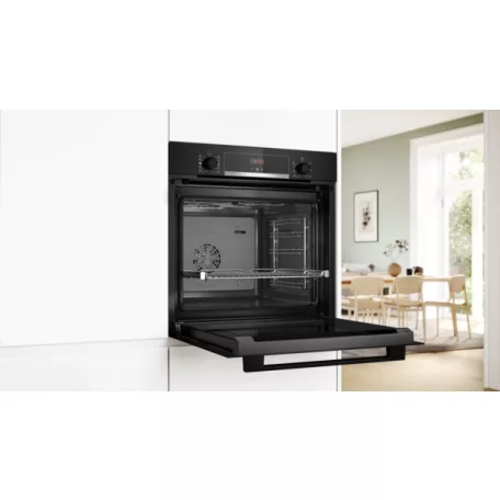 Bosch HQA534EB3 Beépíthető sütő gőz funkcióval Fekete