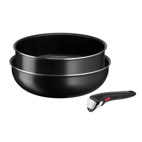TEFAL SERPENYŐ SZETT INGENIO 6 EASY COOK N CLEAN BLACK 3 RÉSZES