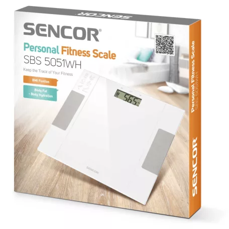 Sencor fehér  fitnesz személymérleg