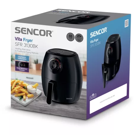Sencor SFR3130BK Forrólevegős fritőz 3,5L