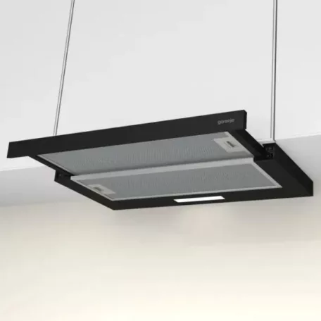 Gorenje TH60E3B fekete, szabadonálló, hagyományos, méret:60 cm, teleszkópos, zajszint:67 dB, páraelszívó