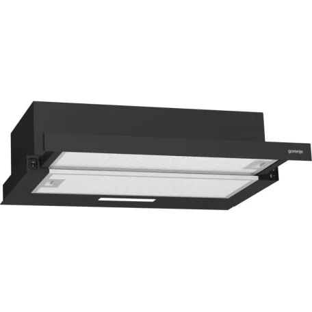 Gorenje TH60E3B fekete, szabadonálló, hagyományos, méret:60 cm, teleszkópos, zajszint:67 dB, páraelszívó