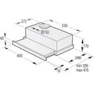 Gorenje TH60E3B fekete, szabadonálló, hagyományos, méret:60 cm, teleszkópos, zajszint:67 dB, páraelszívó