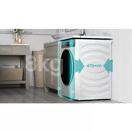 Hisense WF5i8043BWF Elöltöltős mosógép 8Kg 1400f.